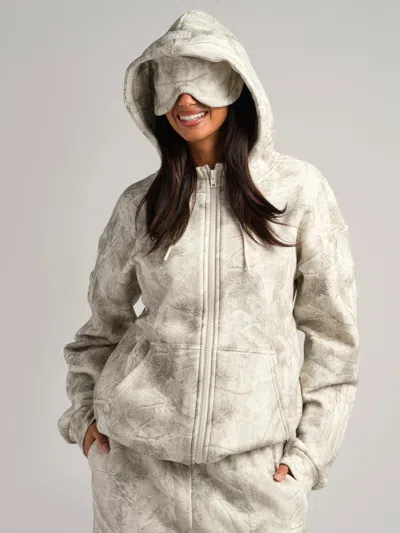 Comfrt Airplane Mode Travel Zip Hoodie In Neutral