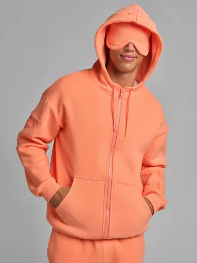 Comfrt Airplane Mode Travel Zip Hoodie In Orange