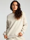 Comfrt Basic Crop Crew Sweatshirt In Brown