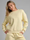 Comfrt Basic Crop Crew Sweatshirt In Yellow