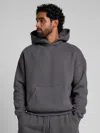 Comfrt Basic Crop Hoodie In Gray