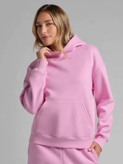 Comfrt Basic Crop Hoodie In Pink
