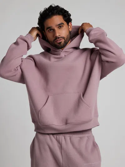 Comfrt Basic Crop Hoodie In Purple