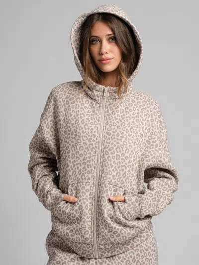 Comfrt Basic Crop Zip Hoodie In Multi