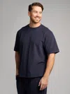 Comfrt Basic Heavyweight Boxy Tee Shirt In Blue