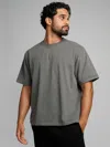 Comfrt Basic Heavyweight Boxy Tee Shirt In Gray