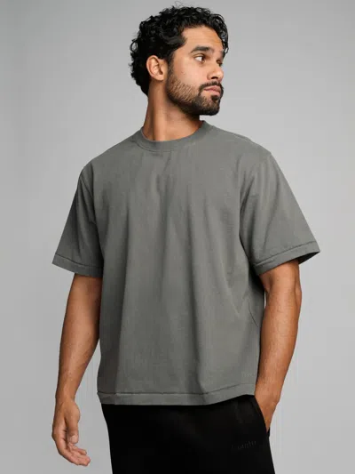 Comfrt Basic Heavyweight Boxy Tee Shirt In Gray
