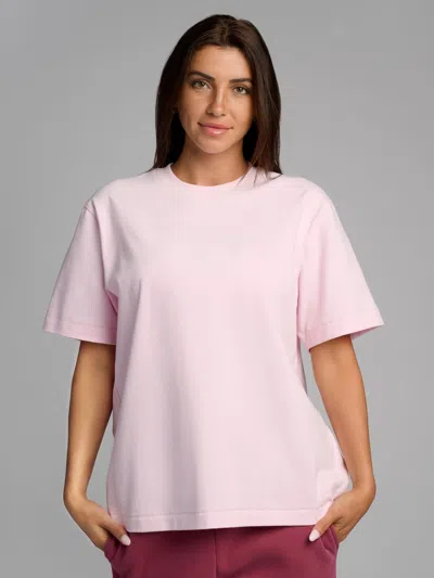Comfrt Basic Heavyweight Boxy Tee Shirt In Pink