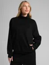 Comfrt Basic Mock Neck Sweatshirt In Black