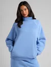 Comfrt Basic Mock Neck Sweatshirt In Blue