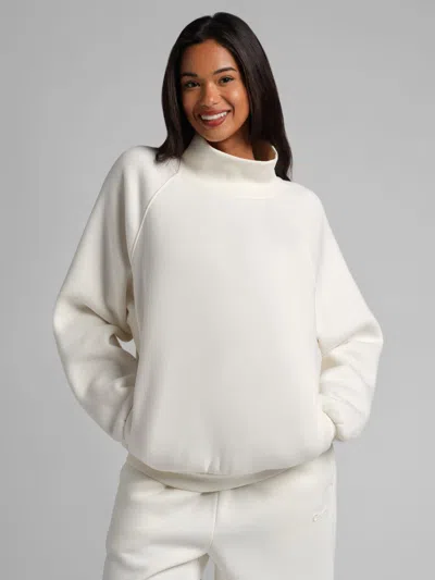 Comfrt Basic Mock Neck Sweatshirt In Neutral