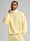 Comfrt Basic Mock Neck Sweatshirt In Yellow