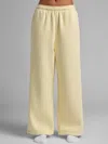 Comfrt Basic Wide Leg Sweatpants In Yellow