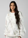 Comfrt Camo Crew Sweatshirt In White