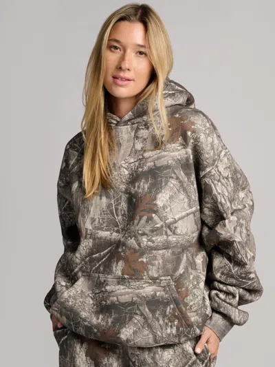Comfrt Camo Hoodie In Brown