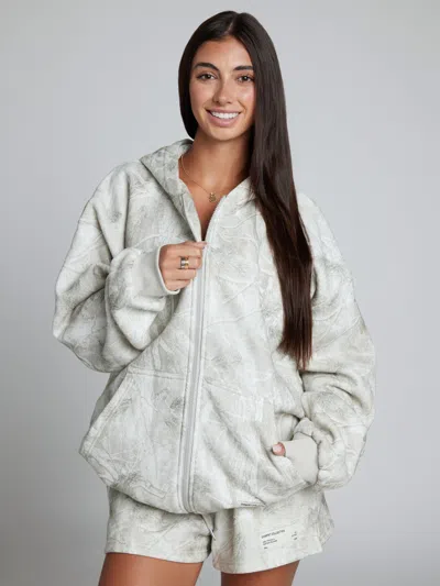 Comfrt Camo Zip Hoodie In Gray