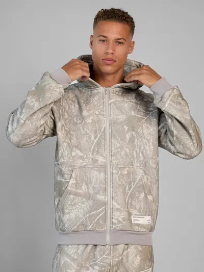 Comfrt Camo Zip Hoodie In Green
