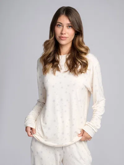 Comfrt Cloud Lounge Long Sleeve Tee Shirt In White