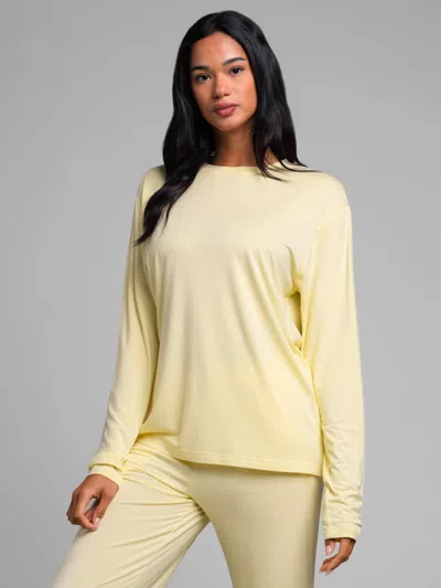 Comfrt Cloud Lounge Long Sleeve Tee Shirt In Yellow