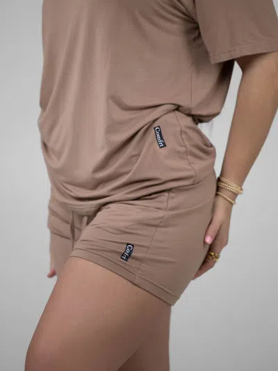 Comfrt Cloud Lounge Shorts In Brown