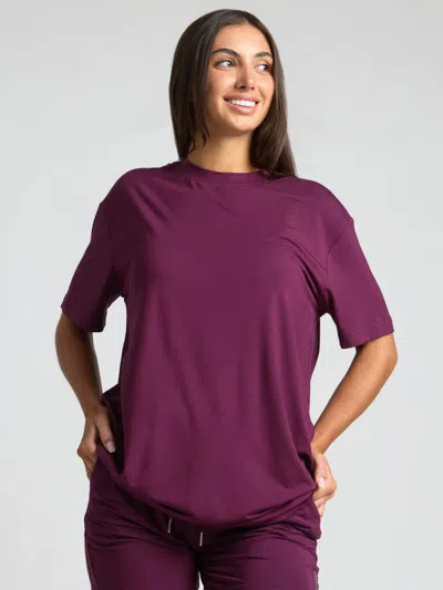 Comfrt Cloud Lounge Tee Shirt In Purple