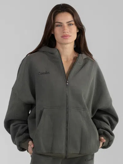 Comfrt Cloud Zip Hoodie In Gray