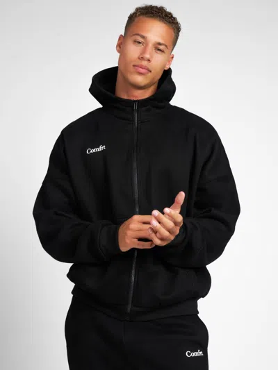 Comfrt Cloud Zip Hoodie In Black