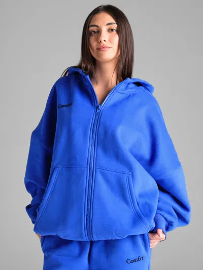 Comfrt Cloud Zip Hoodie In Blue