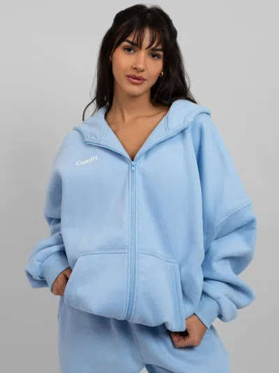 Comfrt Cloud Zip Hoodie In Blue