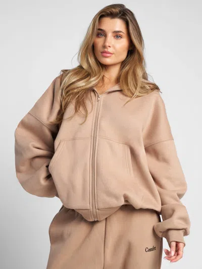 Comfrt Cloud Zip Hoodie In Neutral