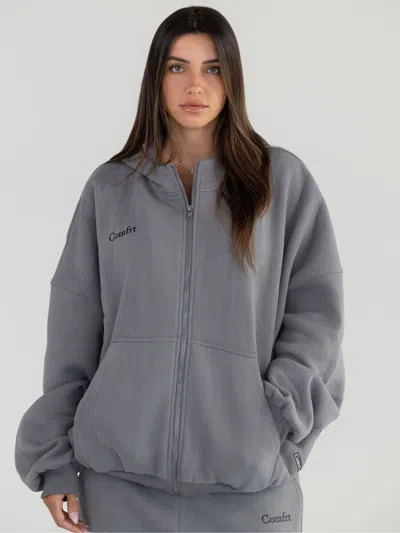 Comfrt Cloud Zip Hoodie In Gray