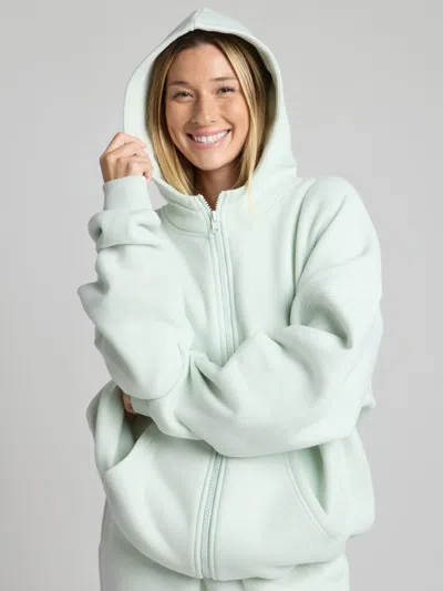 Comfrt Cloud Zip Hoodie In Green