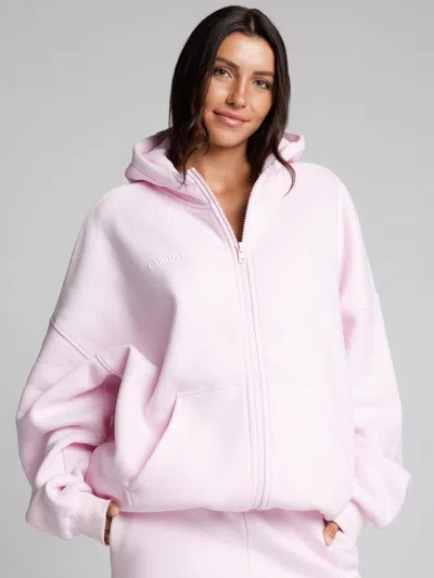 Comfrt Cloud Zip Hoodie In Pink