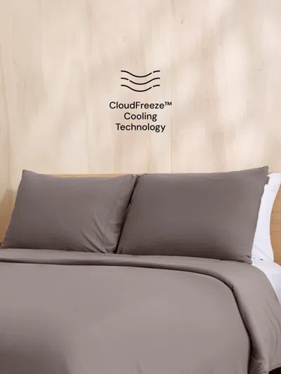 Comfrt Cloudfreeze™ Cooling Pillow Cases In Brown
