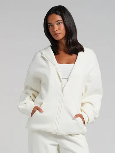 Comfrt Explorer Travel Zip Hoodie – Mega In White