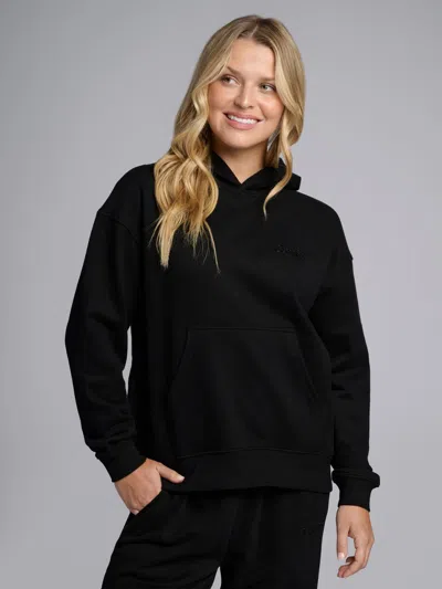 Comfrt Halo Lightweight Crop Hoodie In Black