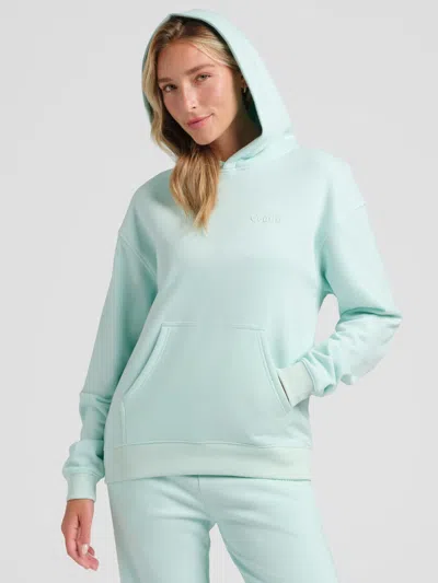 Comfrt Halo Lightweight Crop Hoodie In Blue