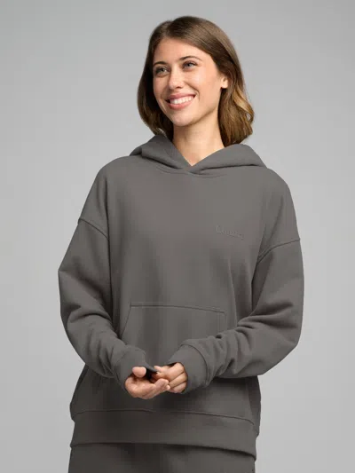 Comfrt Halo Lightweight Crop Hoodie In Gray