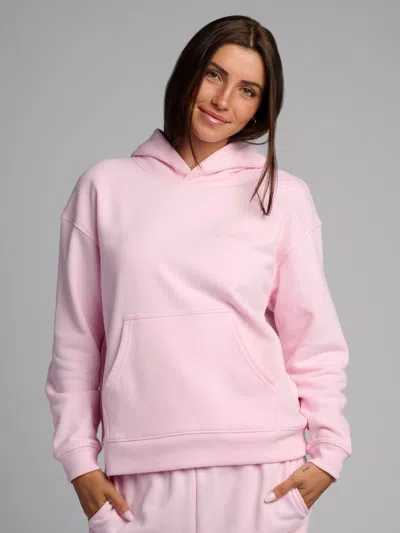 Comfrt Halo Lightweight Crop Hoodie In Pink