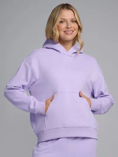 Comfrt Halo Lightweight Crop Hoodie In Purple