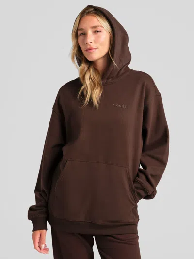 Comfrt Halo Lightweight Oversized Hoodie In Brown
