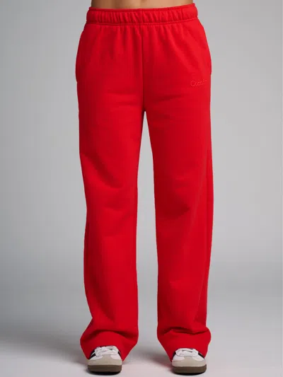 Comfrt Halo Lightweight Straight Leg Sweatpants In Red