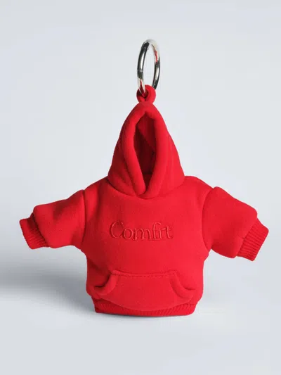 Comfrt Hoodie Keychain In Red