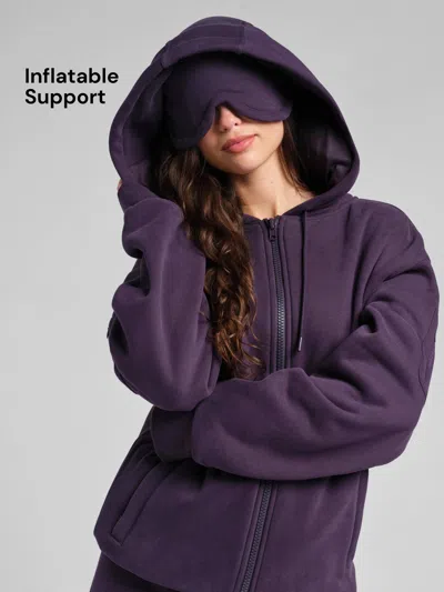 Comfrt Inflate Zip Hoodie In Blackberry