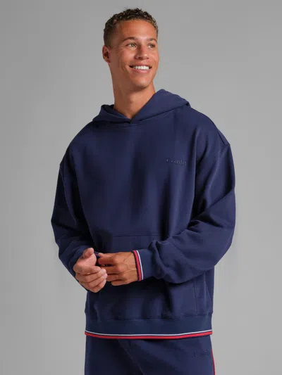 Comfrt Laid Back Halo Fleece Hoodie In Blue