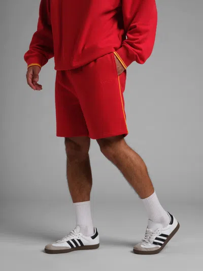 Comfrt Laid Back Halo Fleece Short 7" In Red
