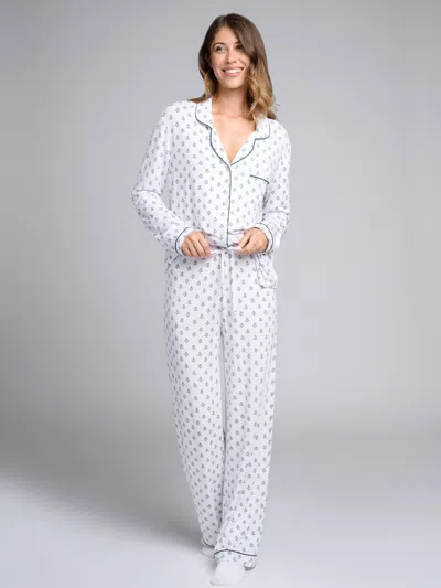 Comfrt Luna Lounge Long Sleeve Pant Pj Set In Multi