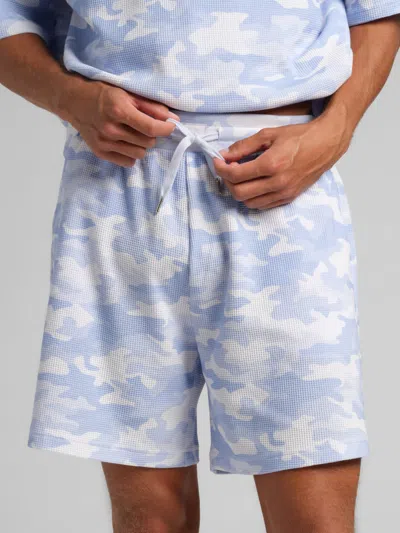 Comfrt Men's  Waffle Lounge 7" Short In Blue