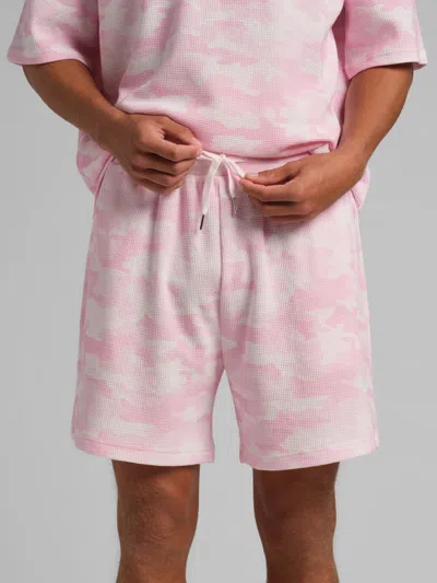 Comfrt Men's  Waffle Lounge 7" Short In Pink