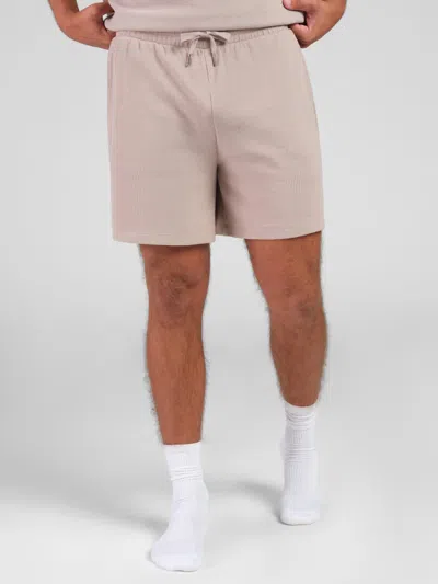 Comfrt Men's  Waffle Lounge 7" Short In White